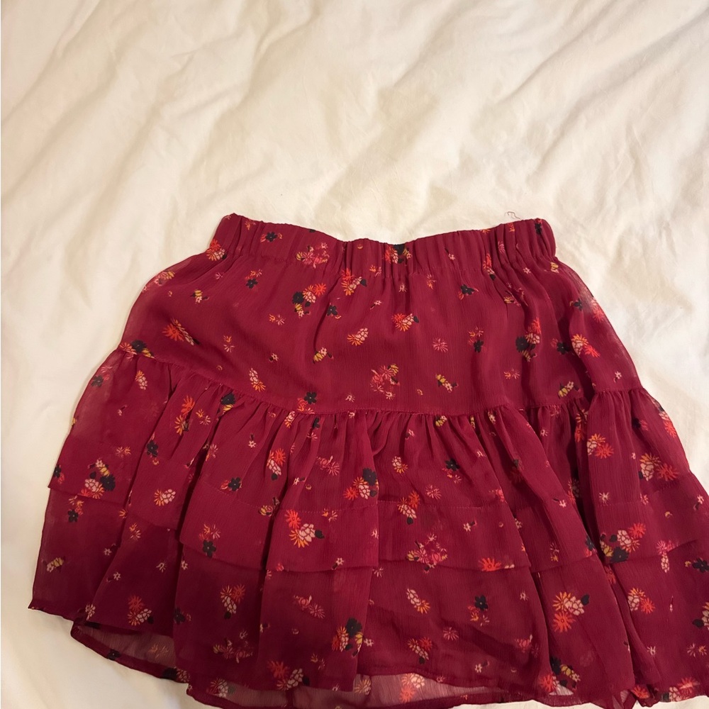 Free People Red Bubble Mini Skirt